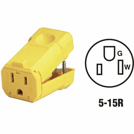 LEVITON 15A 125V 3-Wire 2-Pole Python Cord Connector 081-5259VY